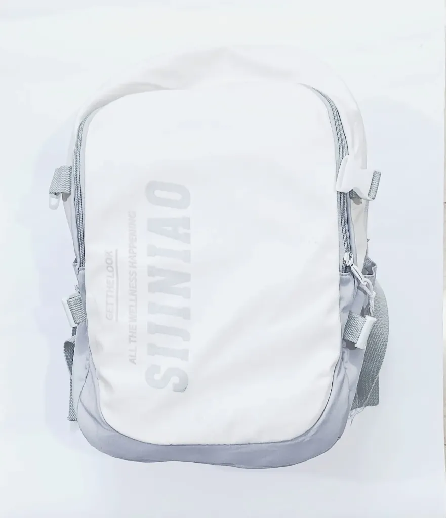 Fashion Backpack – White/Grey